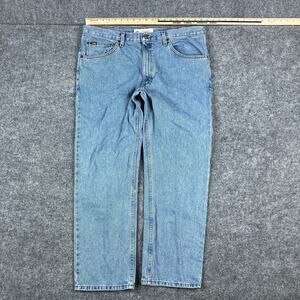 Lee Jeans Mens Size 40x30 Light Wash Denim Straight Fit Classic Casual Workwear